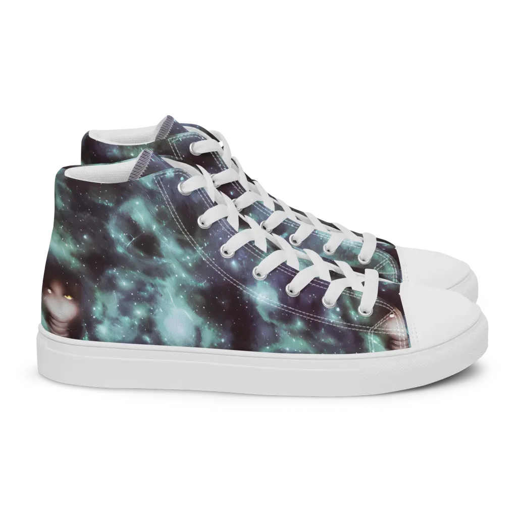 Roversi Nebula on Women's High Top Canvas Shoes — Right