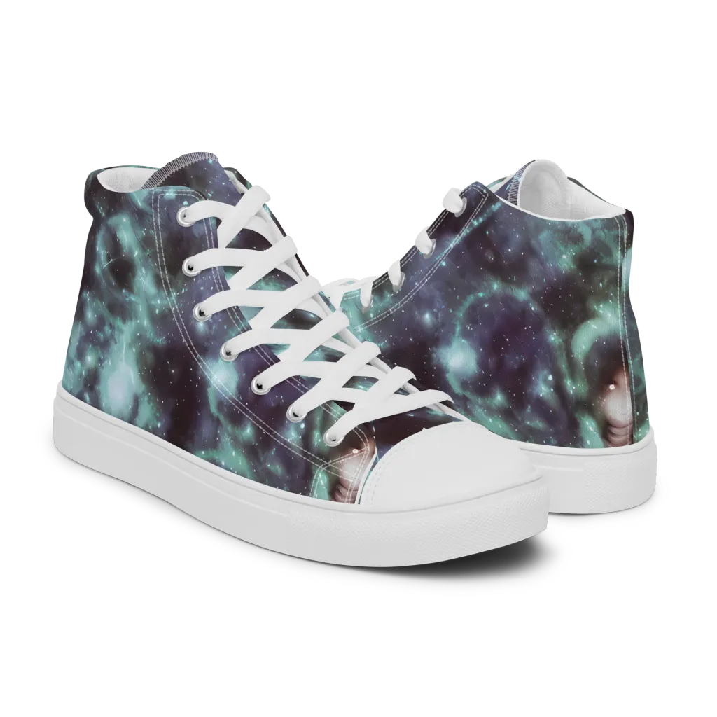 Roversi Nebula on Women's High Top Canvas Shoes — Right