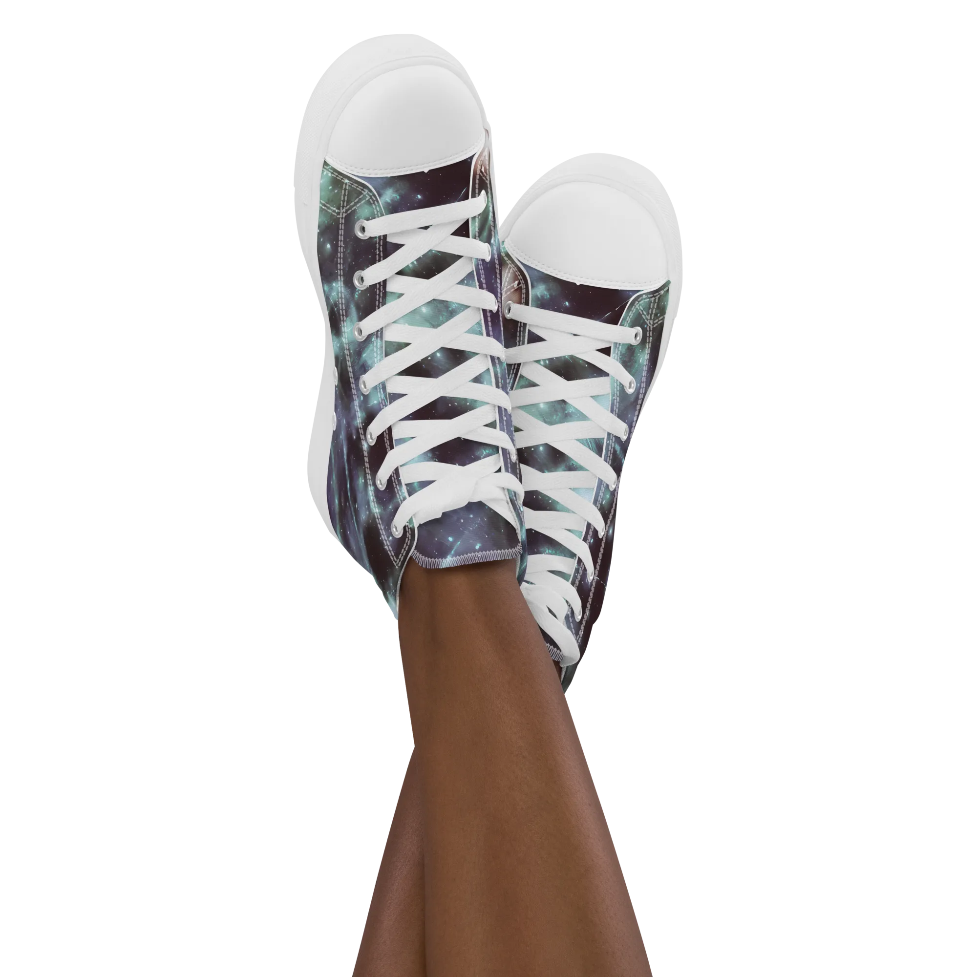 Roversi Nebula on Women's High Top Canvas Shoes — Front