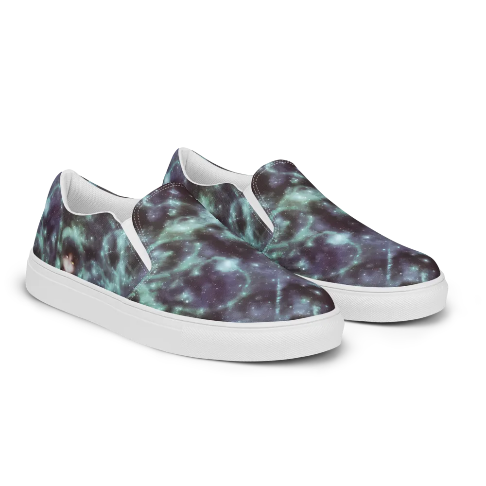 Roversi Nebula on Men's Slip-On Canvas Shoes — Right Front