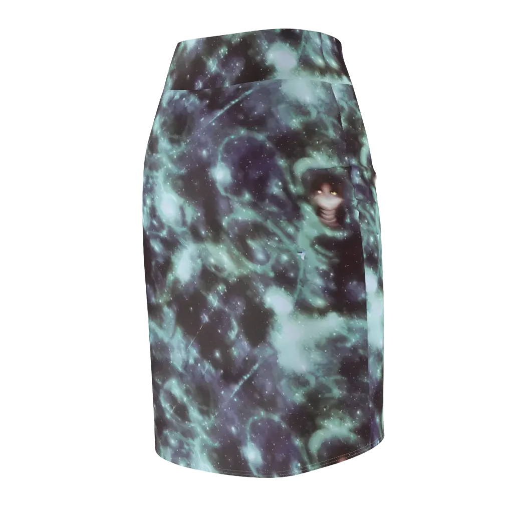 Roversi Nebula on Pencil Skirt — Back Side