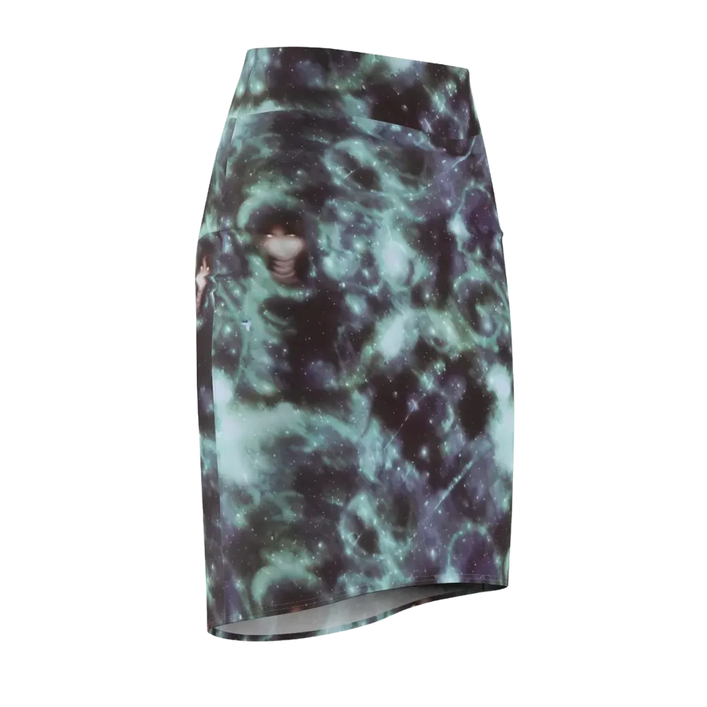 Roversi Nebula on Pencil Skirt — Front Side