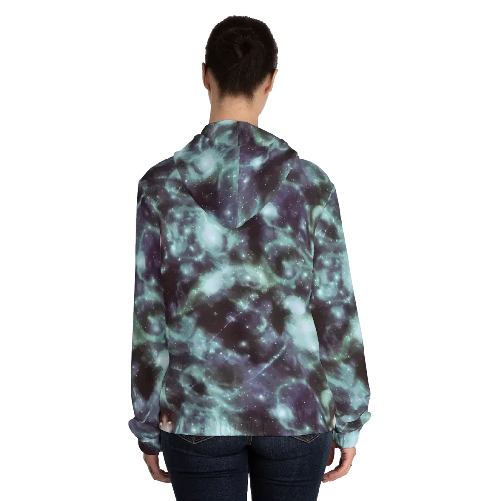 Roversi Nebula on Women's Full-Zip Hoodie — Back On Person
