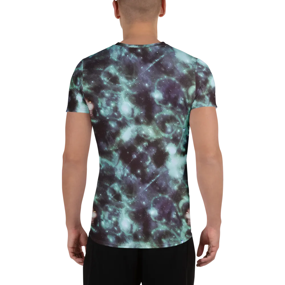Roversi Nebula on Men's Athletic T-Shirt — Back