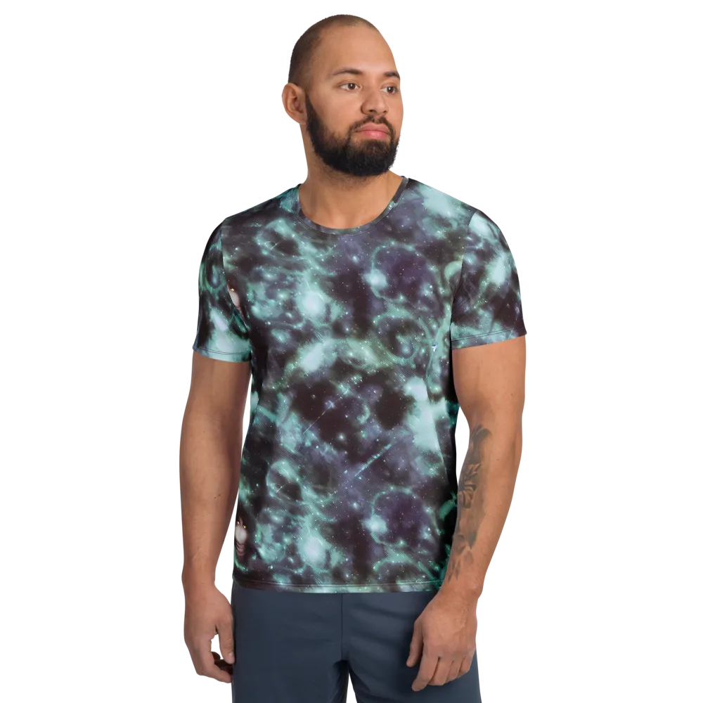 Roversi Nebula on Men's Athletic T-Shirt — Front