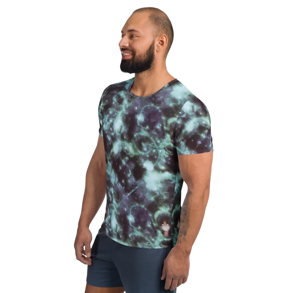 Roversi Nebula on Men's Athletic T-Shirt — Left