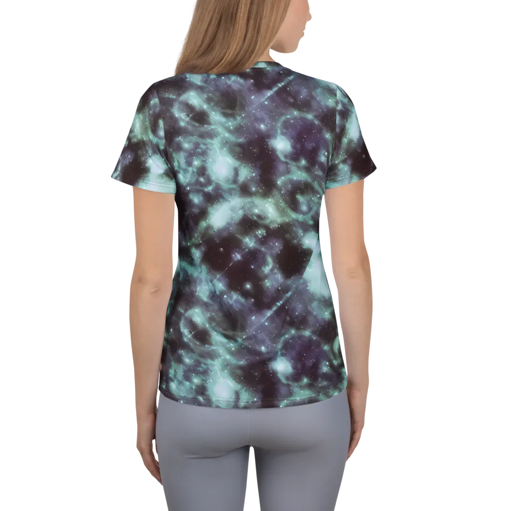 Roversi Nebula on Women's Athletic T-Shirt — Back