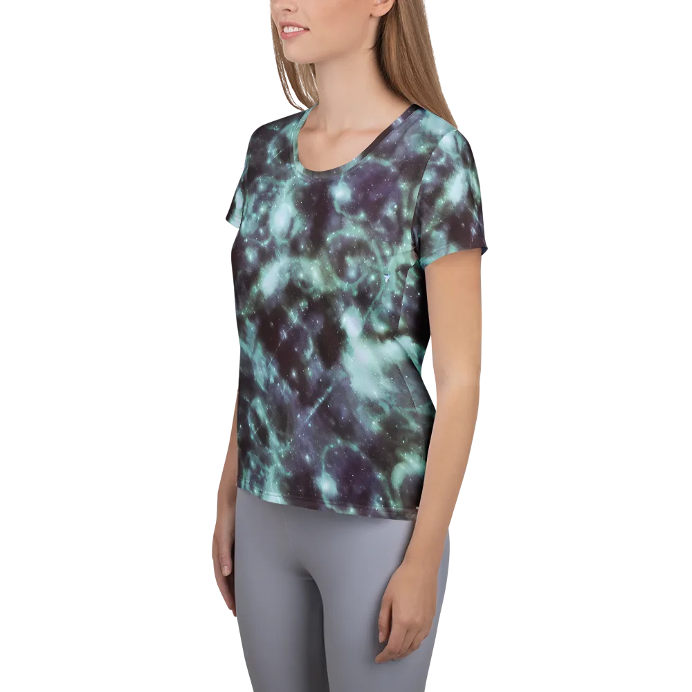 Roversi Nebula on Women's Athletic T-Shirt — Left