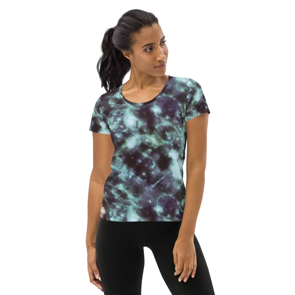 Roversi Nebula on Women's Athletic T-Shirt — Front