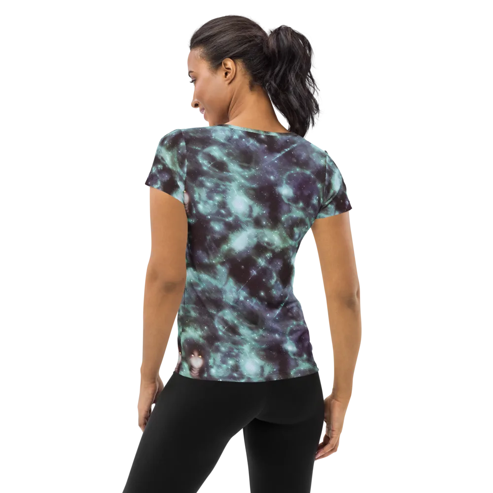 Roversi Nebula on Women's Athletic T-Shirt — Back
