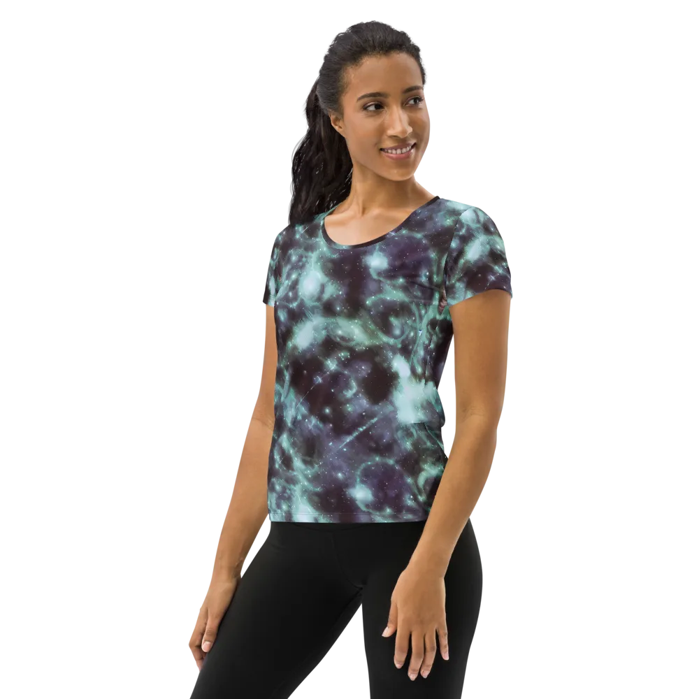 Roversi Nebula on Women's Athletic T-Shirt — Left