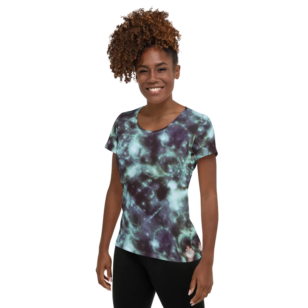 Roversi Nebula on Women's Athletic T-Shirt — Left