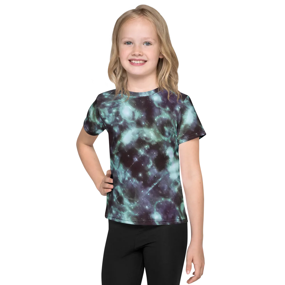 Roversi Nebula on Kids Crew Neck T-Shirt — Front