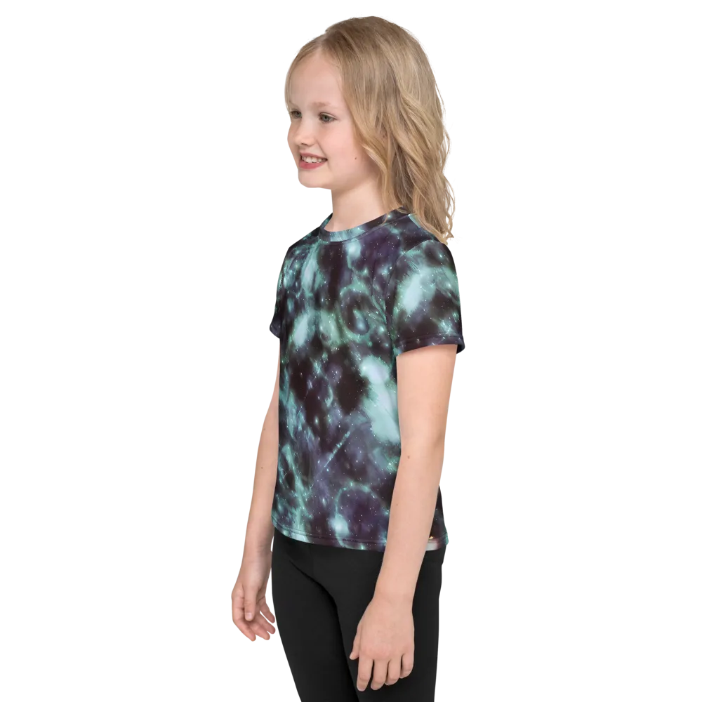 Roversi Nebula on Kids Crew Neck T-Shirt — Left