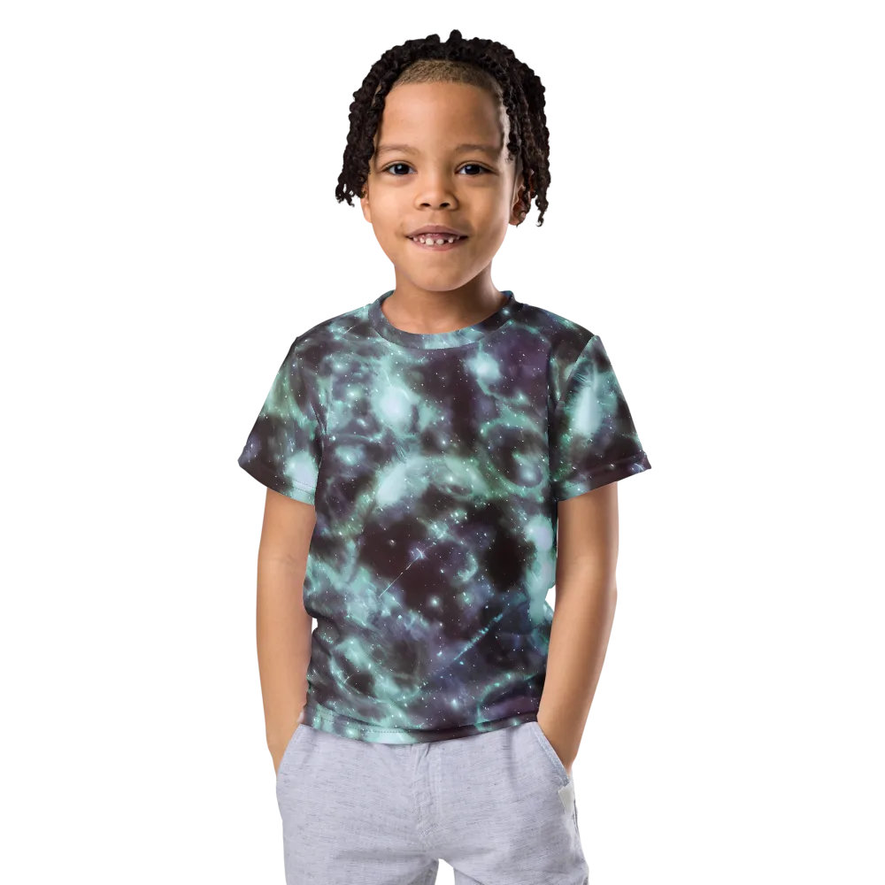 Roversi Nebula on Kids Crew Neck T-Shirt — Front