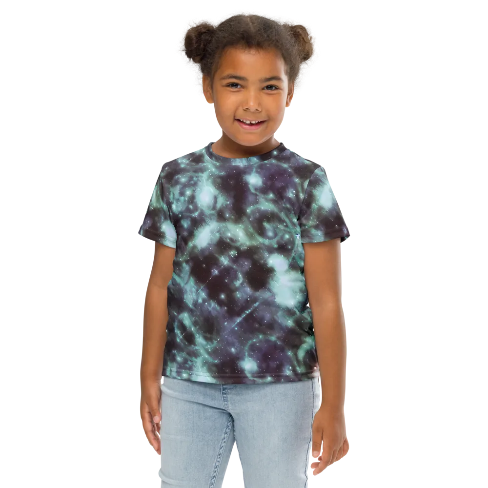 Roversi Nebula on Kids Crew Neck T-Shirt — Front