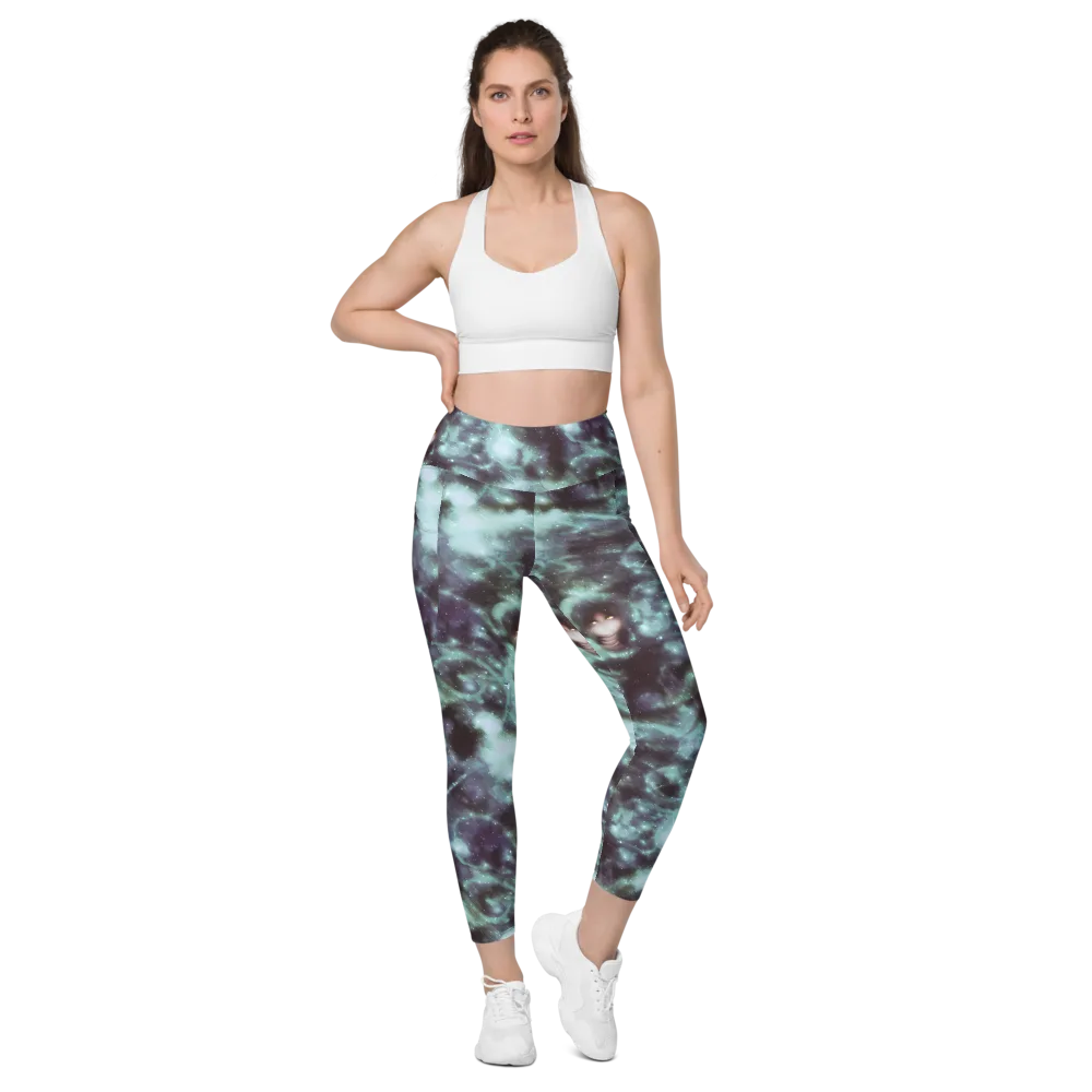 Roversi Nebula on Leggings with Pockets — Front