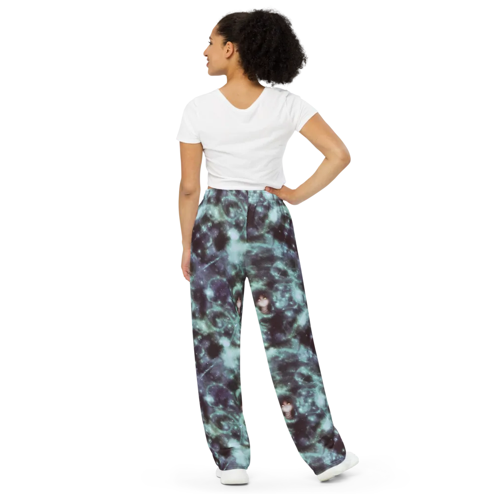 Roversi Nebula on Wide-Leg Pants — Back