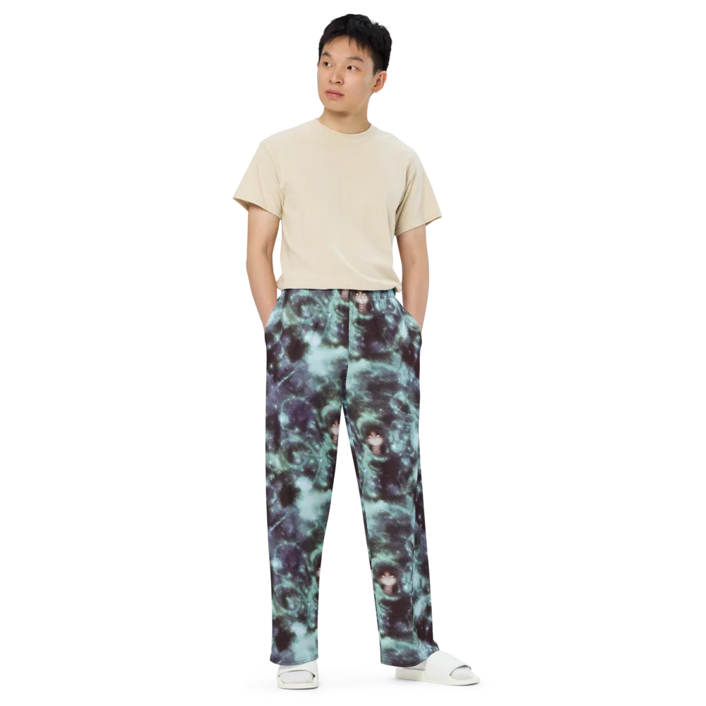 Roversi Nebula on Wide-Leg Pants — Front