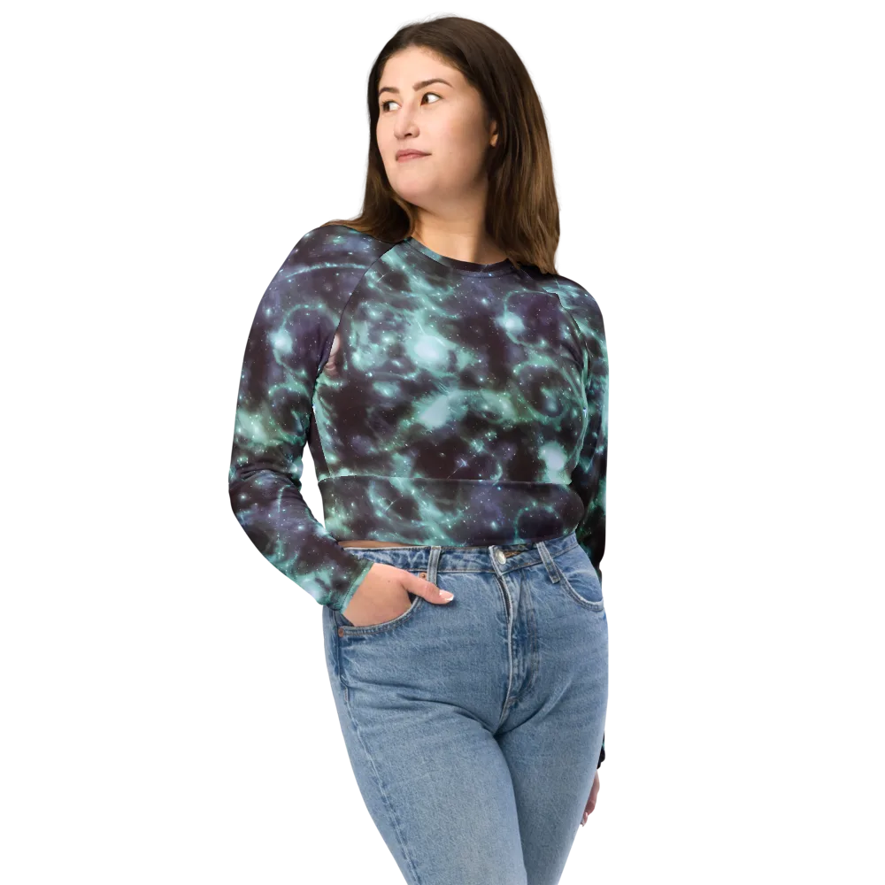 Roversi Nebula on Long Sleeve Crop Top — Front