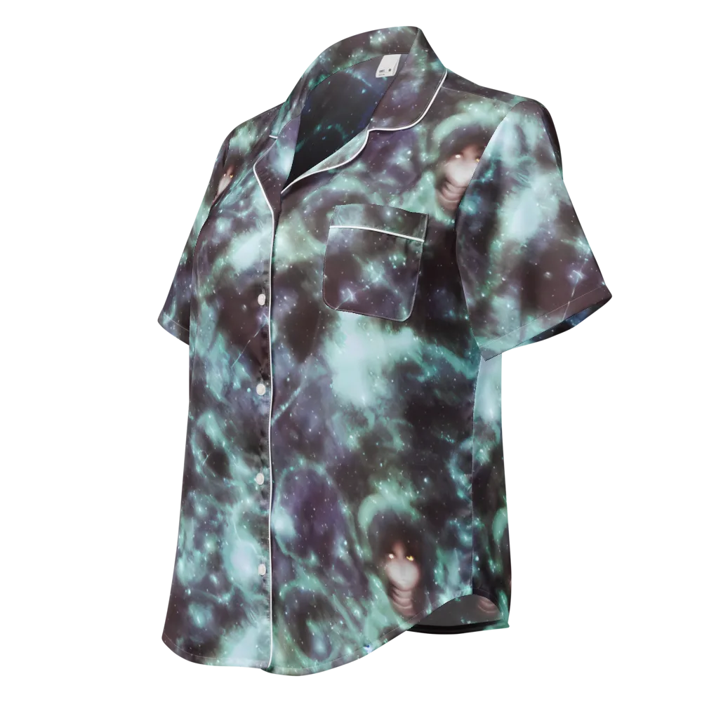 Roversi Nebula on Women's Short Sleeve Pajama Top — Left Front