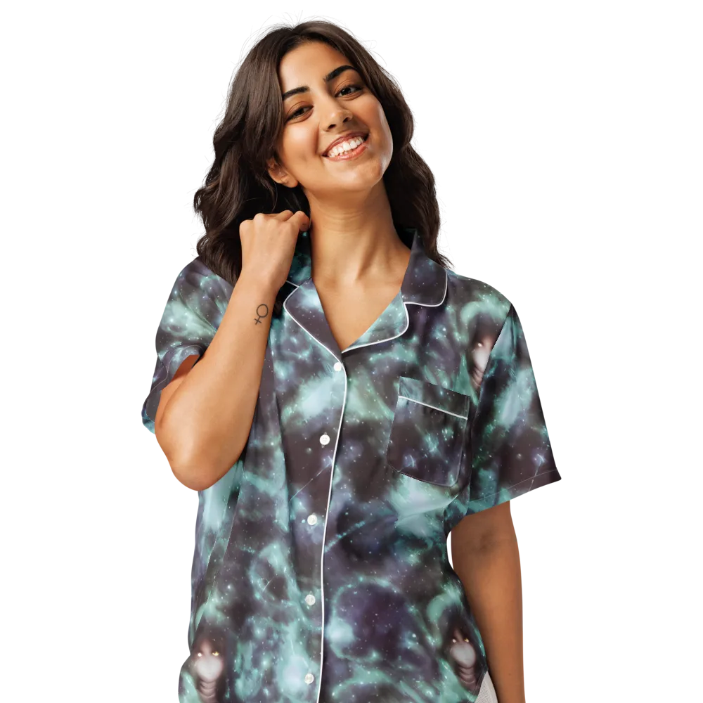 Roversi Nebula on Women's Short Sleeve Pajama Top — Front