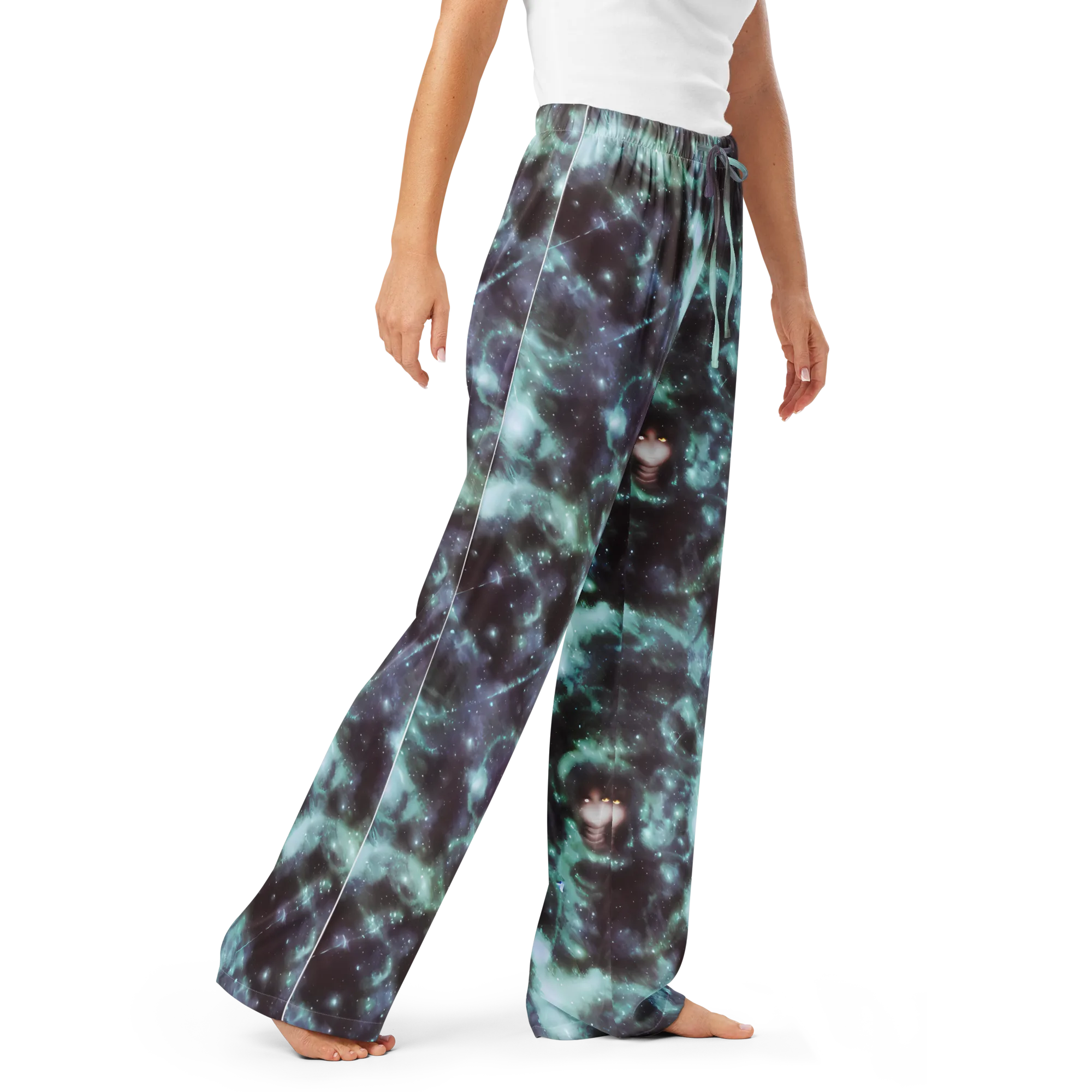 Roversi Nebula on Women's Pajama Pants — Right Front