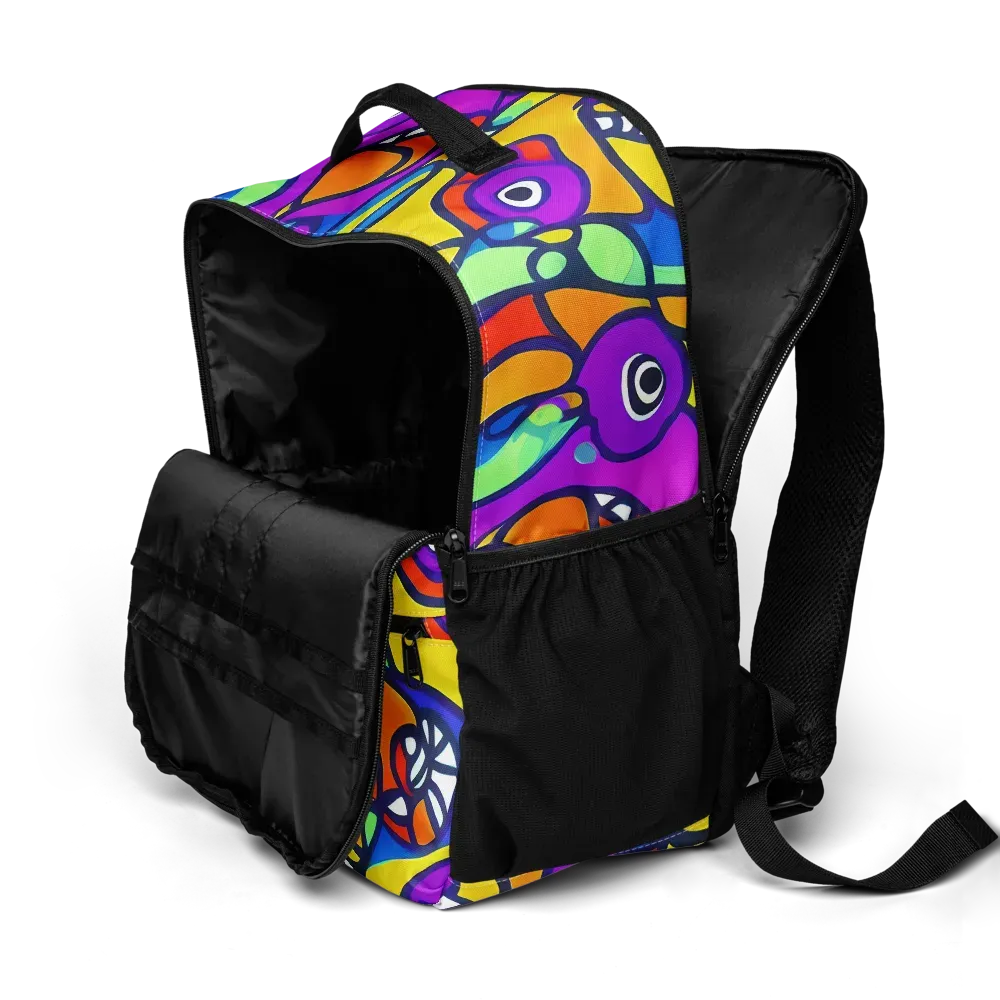 Kaleido Fish on Utility Backpack — Product details 2