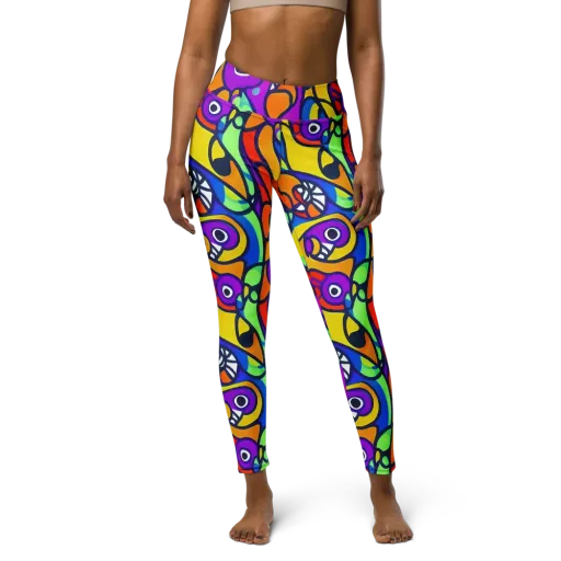 Kaleido Fish on a Yoga Leggings