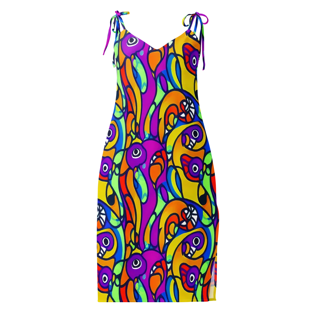 Kaleido Fish on Slip Dress — Front