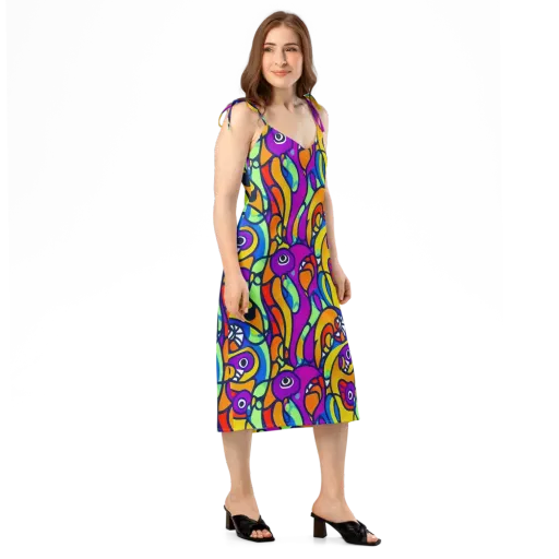 Kaleido Fish on a Slip Dress