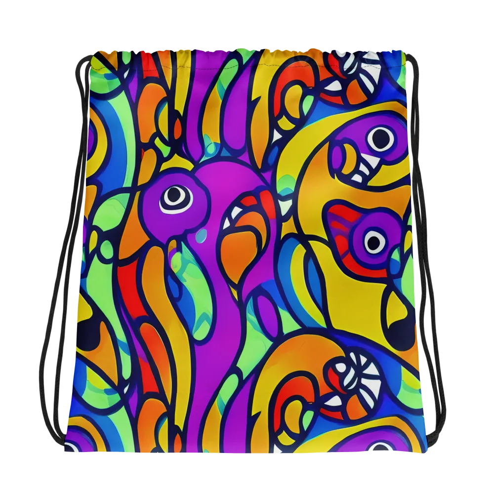 Kaleido Fish on Drawstring Bag — Photo