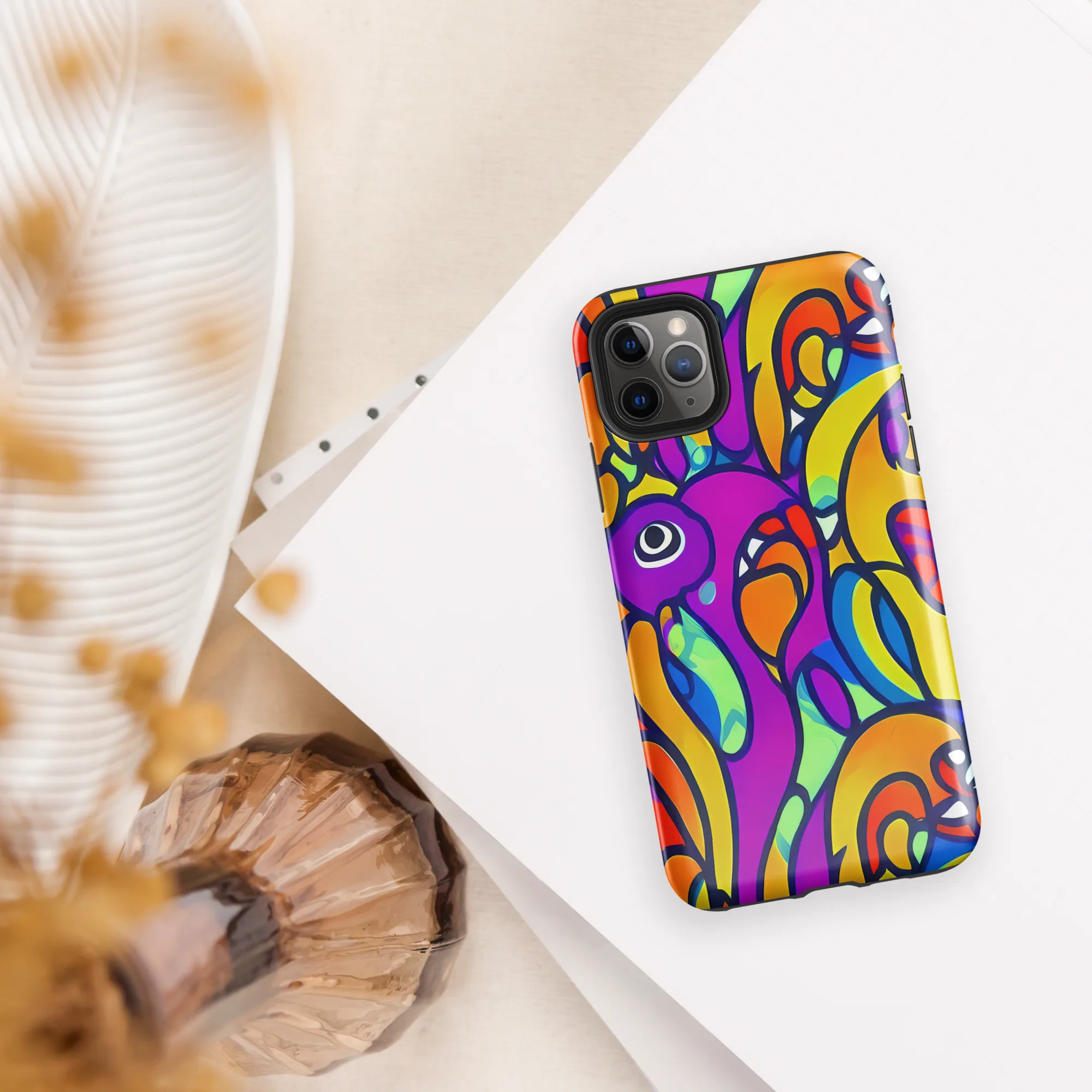 Kaleido Fish on Tough Case for iPhone® — Front