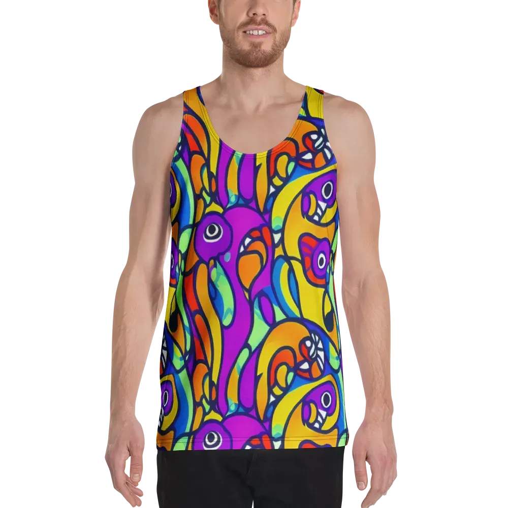 Kaleido Fish on Men's Tank Top — Front