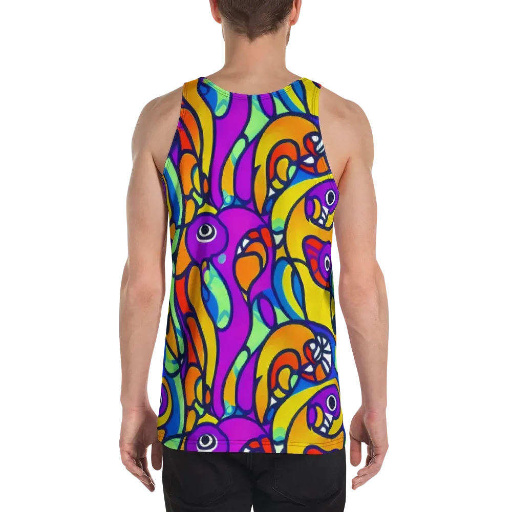 Kaleido Fish on Men's Tank Top — Back