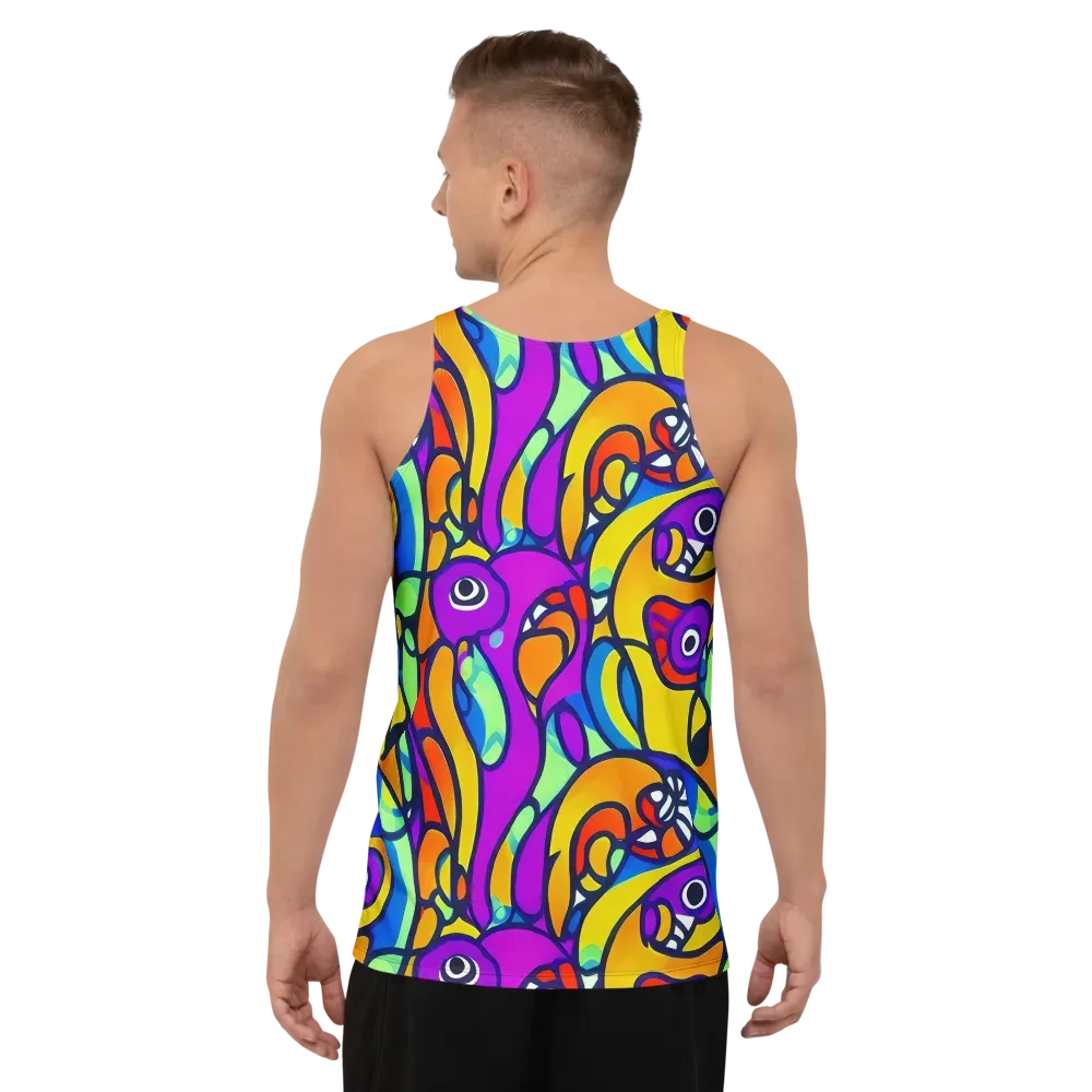 Kaleido Fish on Men's Tank Top — Back
