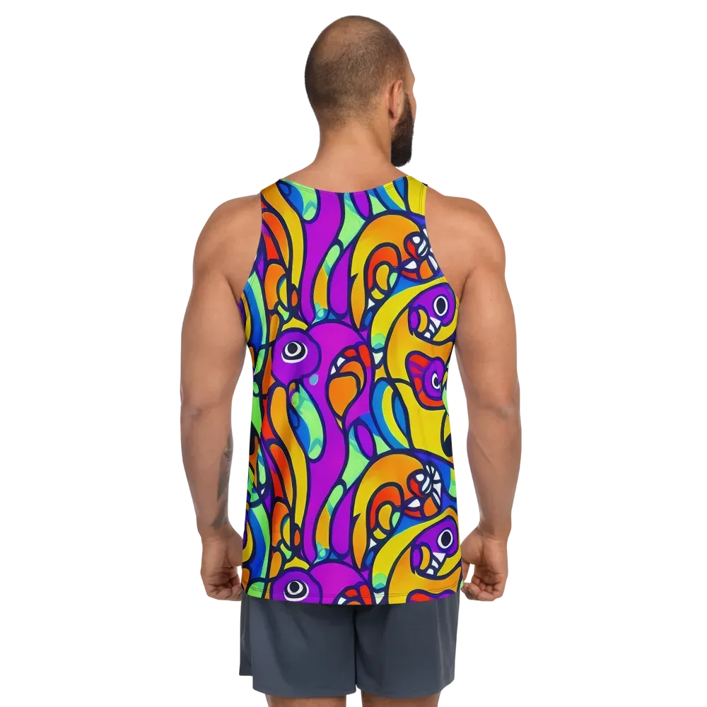 Kaleido Fish on Men's Tank Top — Back