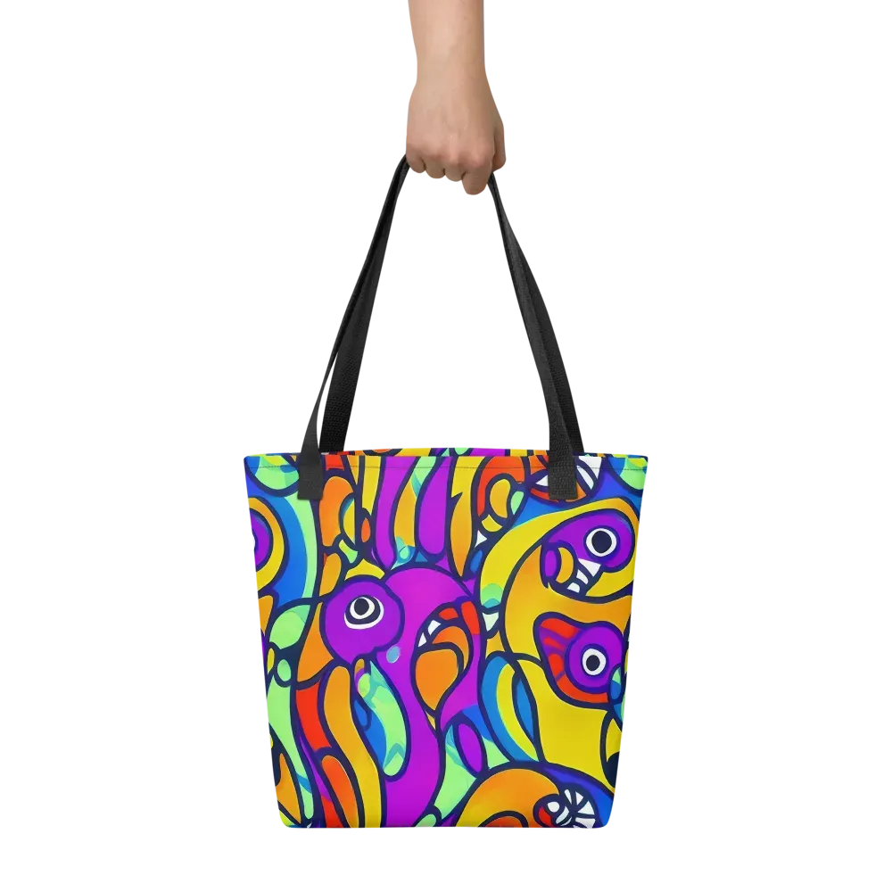 Kaleido Fish on Tote Bag — Front