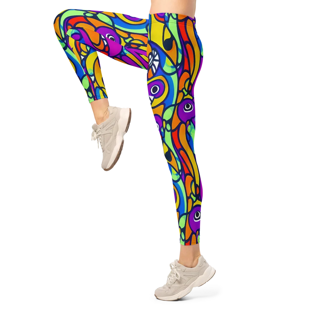 Kaleido Fish on Leggings — Left