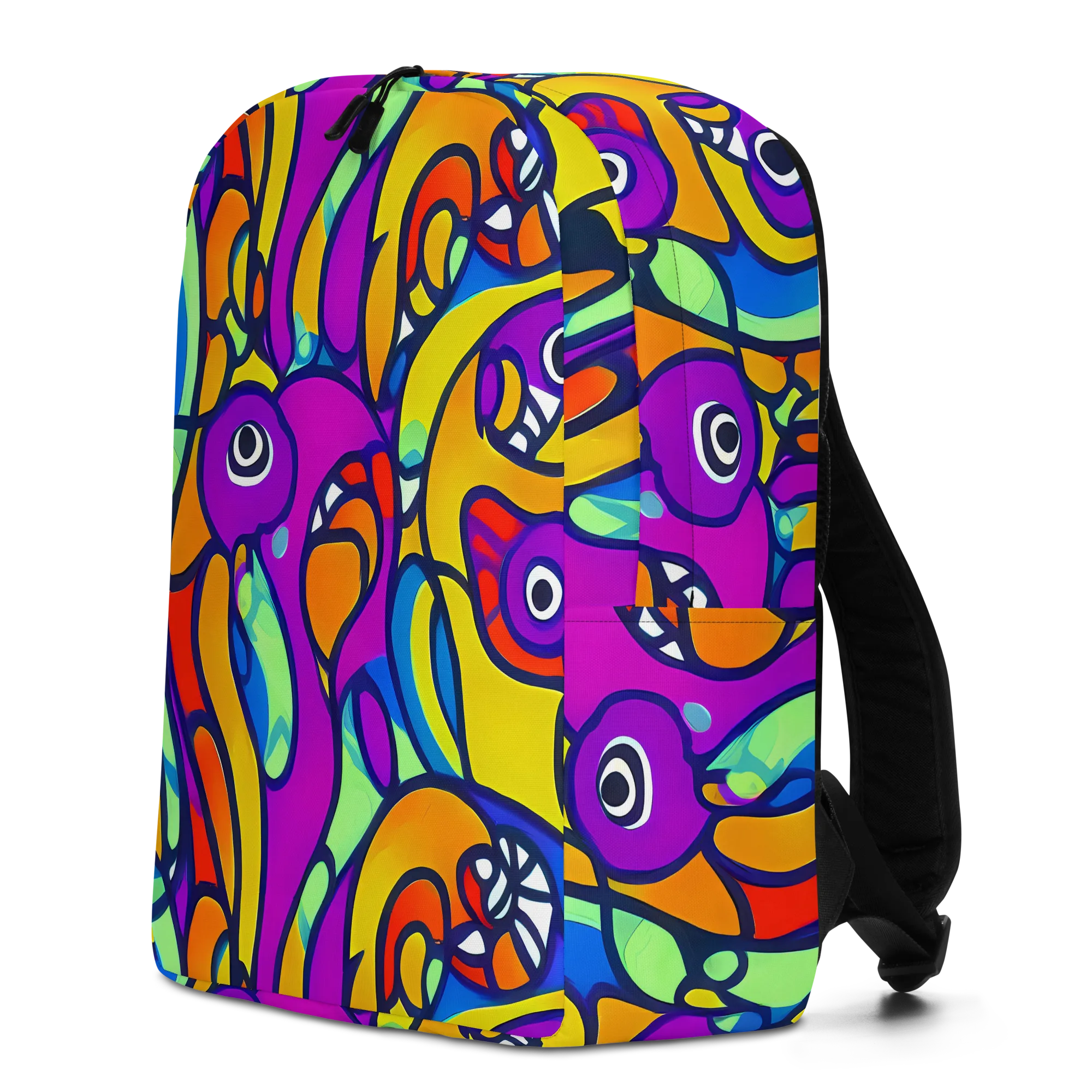 Kaleido Fish on Minimalist Backpack — Left