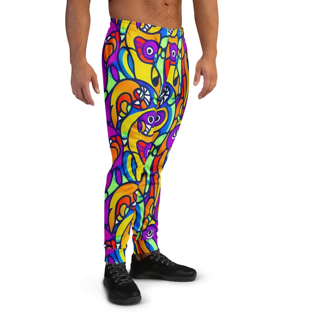 Kaleido Fish on Men's Joggers — Right