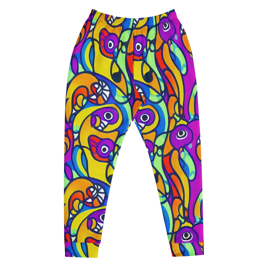 Kaleido Fish on Men's Joggers — Front