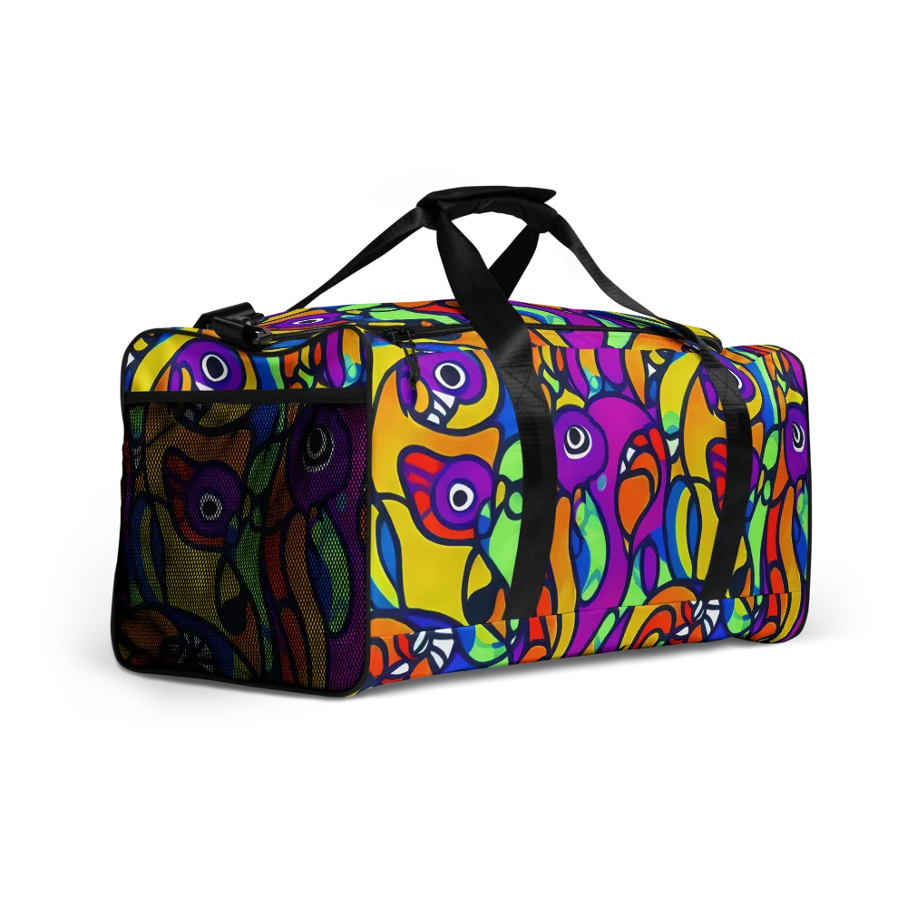 Kaleido Fish on Duffle Bag — Right Front