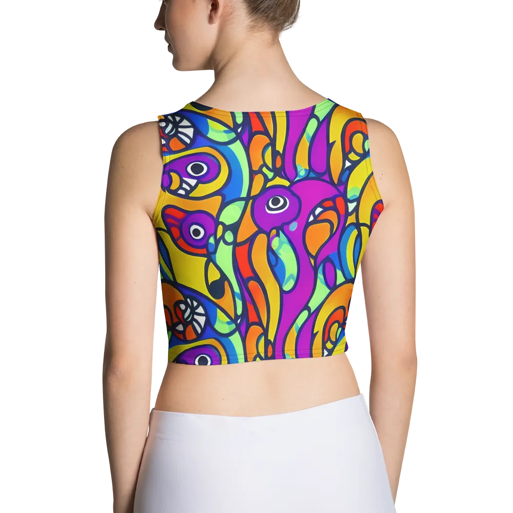 Kaleido Fish on Crop Top — Back