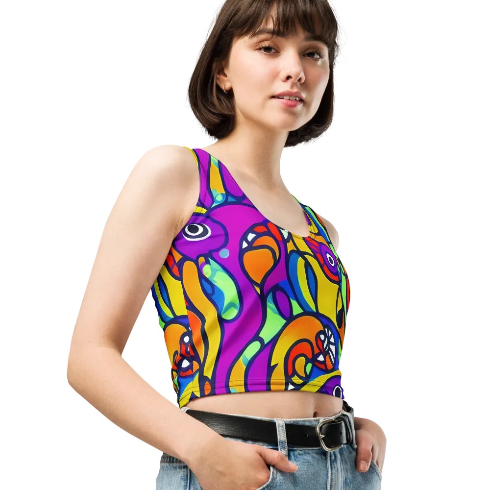 Kaleido Fish on Crop Top — Right Front