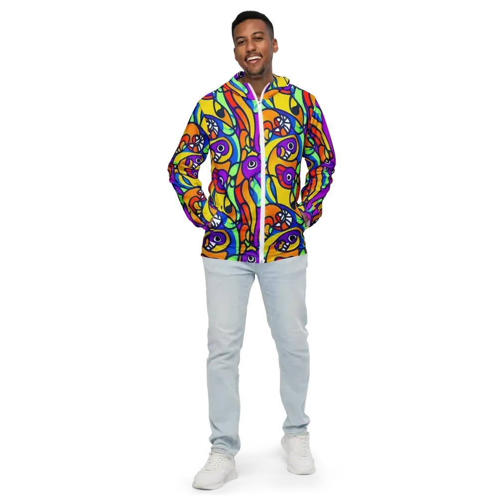 Kaleido Fish on Men's Windbreaker — Front