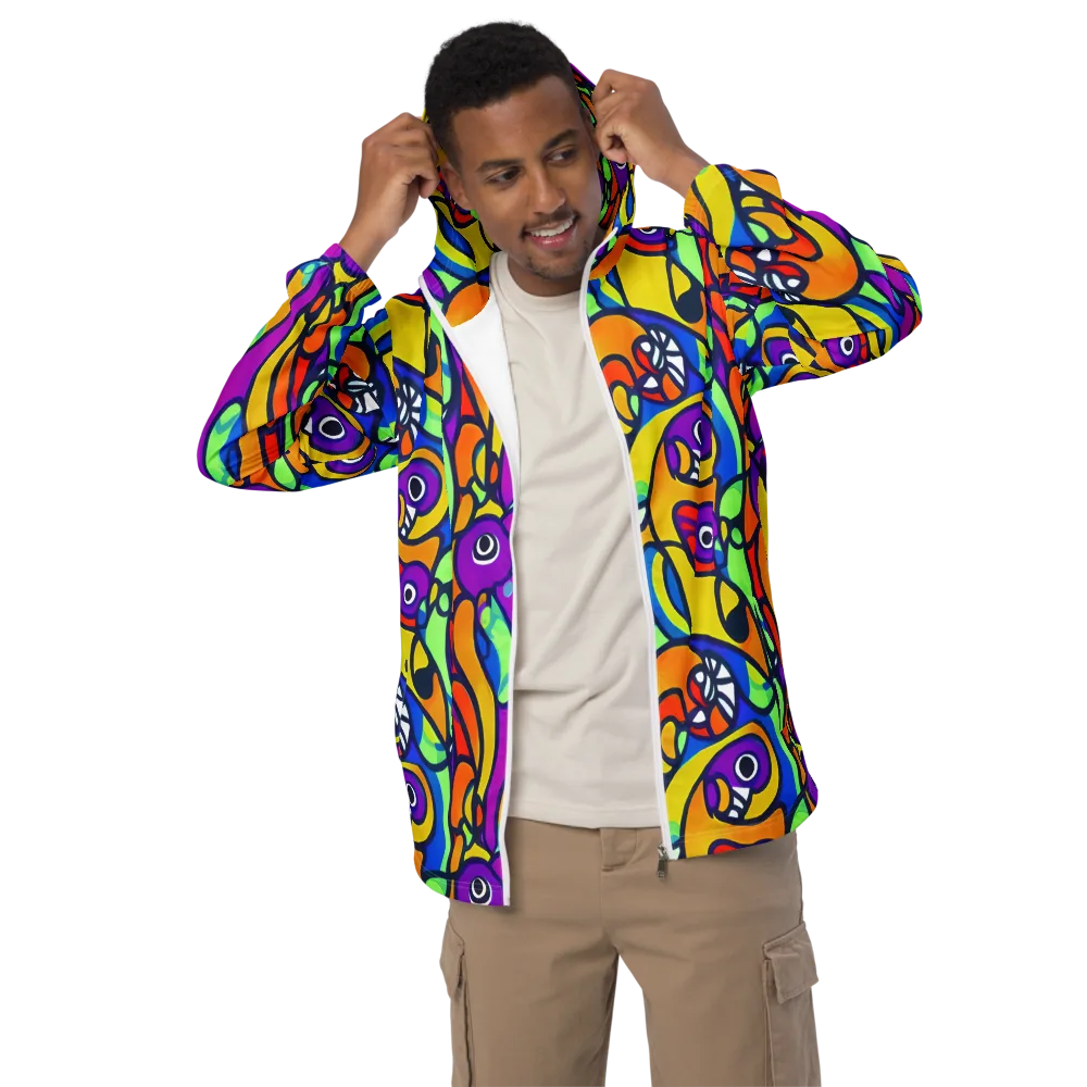 Kaleido Fish on Men's Windbreaker — Front