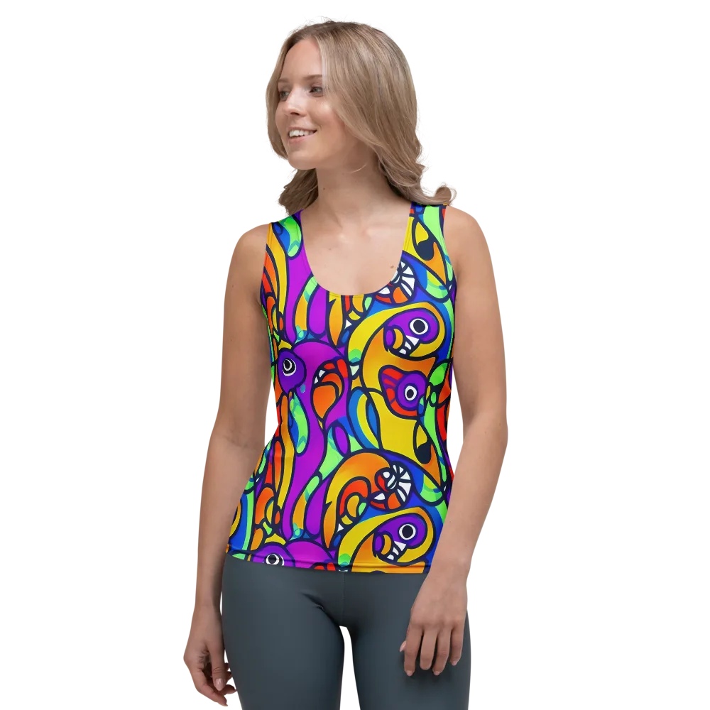 Kaleido Fish on Women's Tank Top — Front