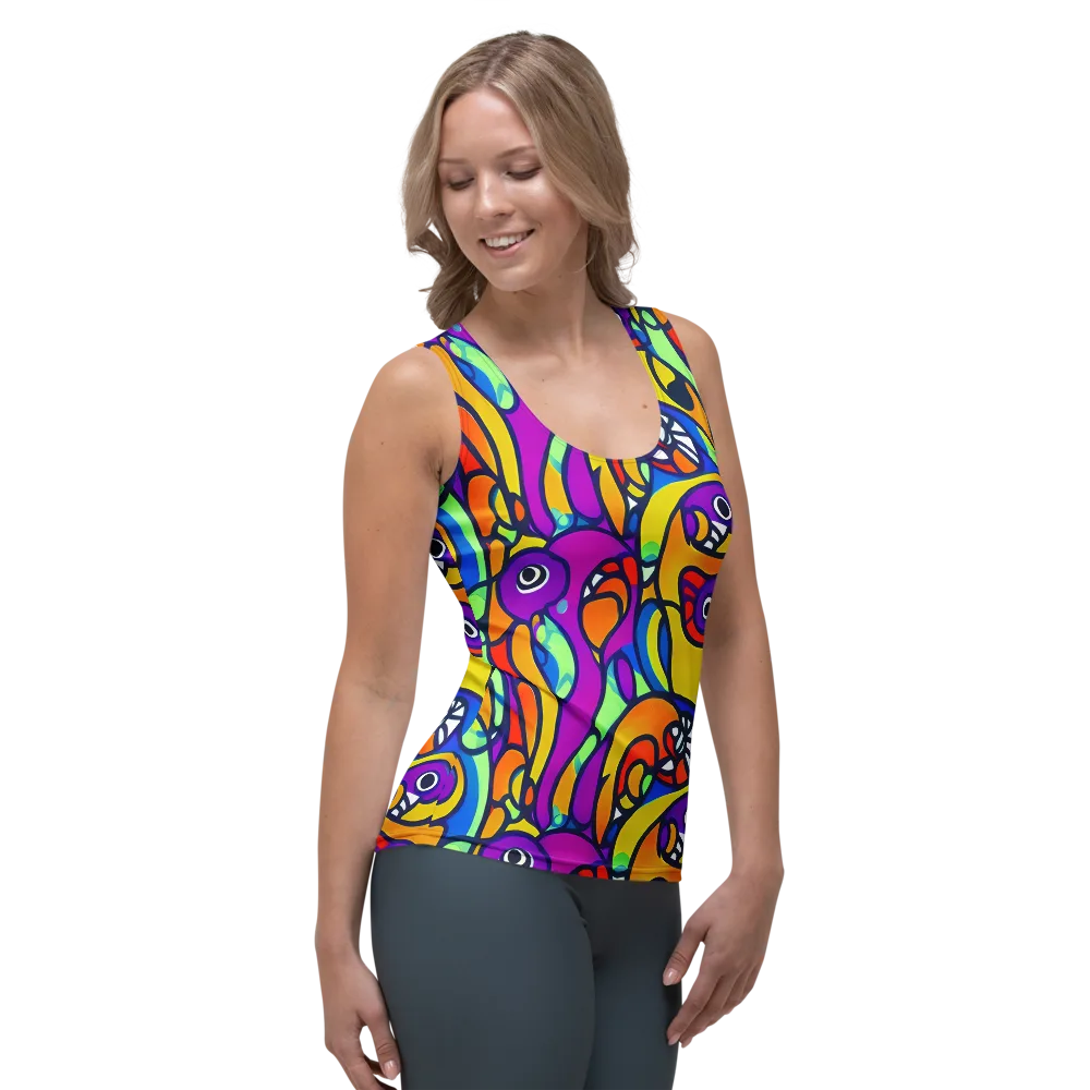 Kaleido Fish on Women's Tank Top — Right Front