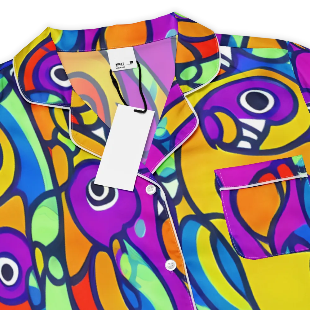 Kaleido Fish on Women's Short Sleeve Pajama Top — Product details